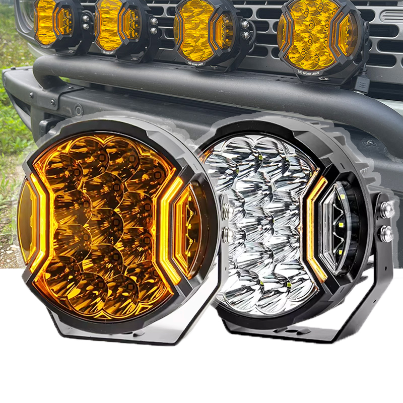 7 inch 105W Osram Side Shooter LED Driving Light With DRL