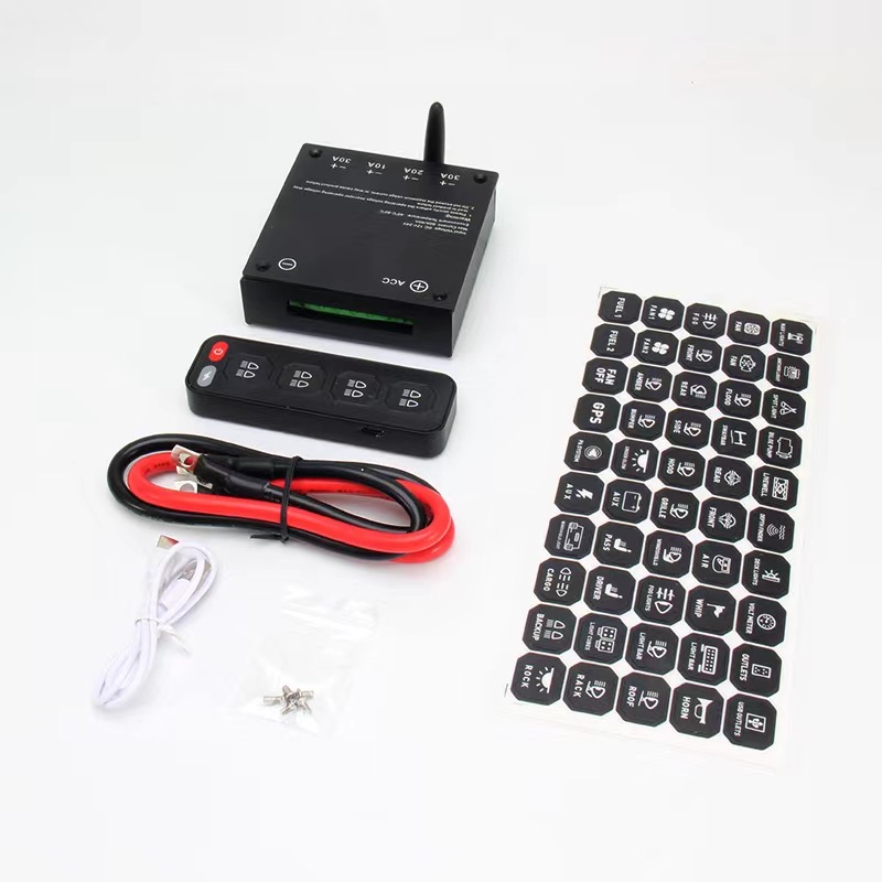 4 Gangs Remote Control Switch Panel For LED Offroad Car Lights