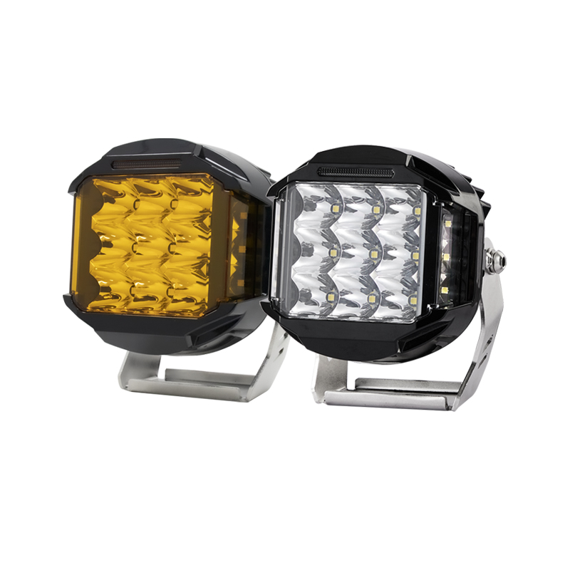 5 Inch white Yellow 75W Side shooter LED Driving light With DRL