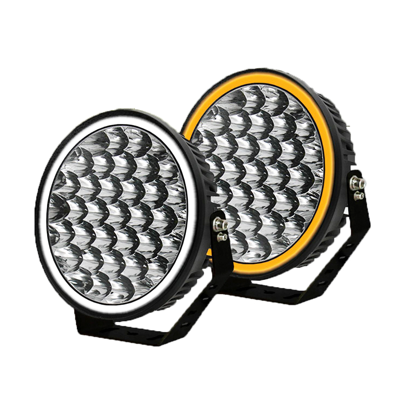 9 inch Dual Color White Amber DRL Emark 185W LED Driving Light